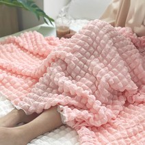 썸머 여름 팝콘 소보루 와플 유아 블랭킷 8컬러 S L, 살구핑크