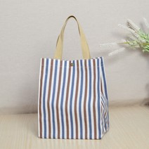 라지 A4 면마 방수 학원가방 도시락가방 캔버스 토트 수납가방 도시락가방 숄더백