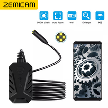 보안 부속 부품 f230 자동 초점 wifi 내시경 5.0mp hd1944p 3x 줌 ip67 무선 산업용 내시경 카메라 android iphone 용 조절 led, 2m, 14mm 자동 초점