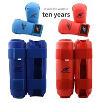 태권도 보호구 mma boxing gloves sparring gear set leg shin guard hand palm foot protector women bands 양말, 빨간 세트, l(신장 160-175cm)
