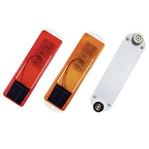 태양열 충전 LED 경광등 자석 자동 야간 경보 점멸등, 옐로우, 1개