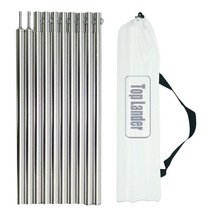 타프폴대 2pcs 조정 알루미늄 극 신축 방수포 극 경량 교체 캐노피 극 막대 캠핑 텐트 하이킹 극, 190cm, 협력사