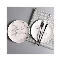 접시 그릇 요리 플레이트 대리석 질감 세라믹 디너 홈 중국 식기 웨스턴 스테이크 파스타 디쉬 디저트 케이크 크리에이티브 선물 다이닝 색2Pce 4Pce