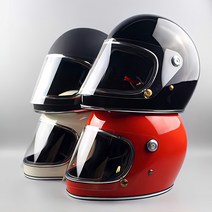오더봇 티티앤코 TT&CO TTD 소두핏 클래식 풀페이스 헬멧 바이크 스쿠터 베스파 할리 데이비슨 빈티지 레트로 하이바 티티엔코, 붉은오렌지, M