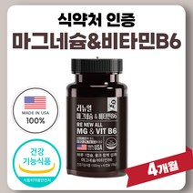 B6 비타민 비군 B군 마그네슘 리뉴얼 미국 직수입 건강 기능 식품 비타민비 콤플렉스 골드 프리미엄 약 4개월분 수용성 비타민 활력 부모님 선물 영양제 식약처 인정 고함양 고용량