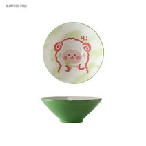 BLOWFISH FUGU도자기 냉면 그릇4p/1p 우동그릇 일본식 우동그릇 큐티 삿갓 라면 그릇+랜덤 사은품, C