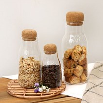 코르크 마개 보틀 유리병, L (600ml)