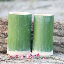 대나무 모죽통 대통밥, 외부직경6 7cm높이12cm2개