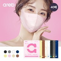 아레브 센스핏 숨쉬는 새부리형 컬러 마스크 40매 중형 귀편한 국산, 애쉬 그레이(40매), 소형