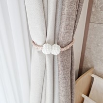 철썩자석 진주구슬 커튼집게 타이백 마그네틱 자석 후사고리 커튼묶기 고정 장식 끈, G. 핑크