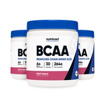 뉴트리코스트 BCAA 헬스보충제 후르츠펀치, 3개, 300g