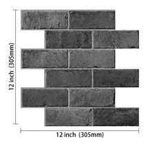 붙이는 벽지 셀프 웨인스코팅 템바보드 풀바른대형 30.5x30.5 붙이는 벽 스티커 껍질과 스틱 3D 지하철 타, 18 VP119_01 1 piece