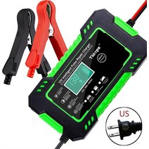 전체 자동 배터리 충전기 12V 6A 여러 보호 지능형 펄스 복구 LCD 디스플레이, 05 Green