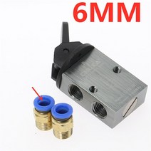 소형 유압실린더 1톤 2통 3톤 308 2 위치 3 웨이 수동 핸들 제어 공압 기계 밸브 14, 03 S3HL-08-PC 6MM