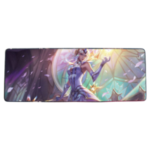 롤 LOL 디자인 마우스 패드 79종 시리즈 리그 오브 레전드 장패드 3mm 두께, 800x300mm + 3mm개, 블루 라 쿠스