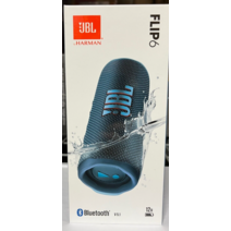 JBL Flip 6 휴대용 방수 스피커 - 블루 NEW *FLIP6BLU