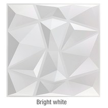 30cm 하우스 벽 혁신 기하학적 3D 벽 패널 비 자기 접착 벽 스티커 아트 타일 벽지 룸 욕실 천장, 01 Bright white