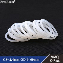 고무 실리콘 오링 O 링 패킹 바킹 개스킷 가스켓 VMQ 식품 등급 방수 와셔 절연 O-링 흰색 CS 2.4mm OD 6 60mm 10 개 50, [23] OD 28mm ID 23.2mm, [01] 10pcs, [01] CS 2.4mm