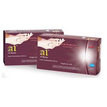 A1 라텍스글러브 파우더프리 100매입 일회용 위생장갑, M, 1개