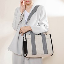 BSHAANS 캔버스 텀블러백 빅 사각 에코백