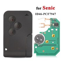 자동 차키 복사 스마트키 폴딩키 원격시동 디스플레이키 Jingyuqin 5pcs 3 버튼 433 mhz id46 pcf7947 칩, 02 for senic with word