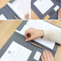 부동산 회사 계약서 서류 A4사이즈 결재판 클립메뉴판, 브라운