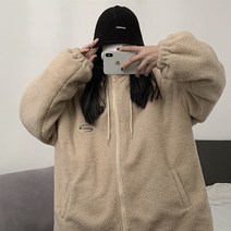 오버클래쓰 남성 아우터 자켓 점퍼 무스탕 루즈 후드 양털 후리스