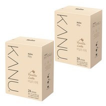 카누 바닐라 라떼 24T 2박스 부드러운 커피 라떼믹스 스틱커피 무지방우유 사무실