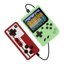 레트로 휴대용 미니 핸드헬드 비디오 게임콘솔 8비트 3인치 컬러 LCD 400 게임 내장, CHINA_Green with Gamepad