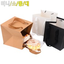 정사각 크라프트 쇼핑백 도시락쇼핑백 이쁜쇼핑백, 크라프트 - 대