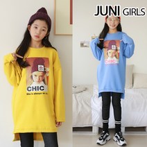 시크소녀 롱티셔츠_안감기모