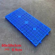 방습 바닥 패드 PVC 팔렛트 식품 자재 보관 냉동 창고, 수입 PE 신소재, 블루 경사 구멍 60x30x3cm
