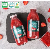 베리와피그 수제 딸기청 딸기라떼 카페 수제청 과일청 건강한 국산 생딸기 딸기우유 답례품 1kg, 1병