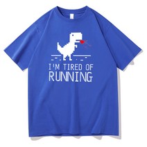 아두이노 Frontend 프로그래머 셔츠 Chrome Dino Geek 해커 코더 선물 웹 개발자 Tshirt Mens Cotton Tee I, 02 Dark Blue_03 L