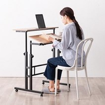 모션데스크 스탠딩 책상 컴퓨터 노트북 높이 각도 조절 프레임 서서일하는 이케아, 800사이즈, 블랙