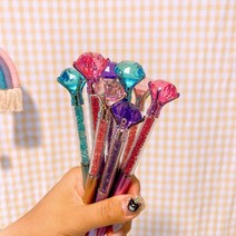 단체주문 선물 볼펜 보석펜 트윙클 예쁜볼펜 소품 특이한 큐빅 다이아몬드 시시네잡화점, 퍼플