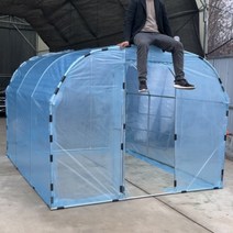 비닐하우스 조립식 온실 농막 간이 창고 텃밭 옥상 베란다, 3m(폭)X5m(길이)X2m(높이)(문설치가능)