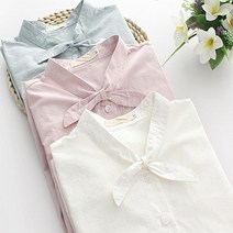 Happy Shopping 트렌디 여성 긴팔 차이나 카라 블라우스 셔츠 슬림 코디 311호