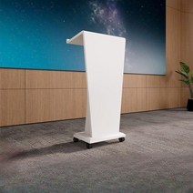 스탠딩 포디움 심포지움 컨퍼런스 행사장 연단, 블랙 (이동식 휠 포함)