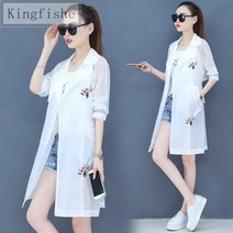 [Kingfishe]여름 롱 시폰 얇은 카디건 여성 Kingfishe ZZ527NS03