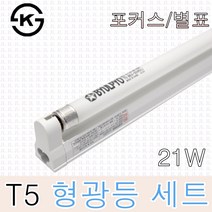 일반T5 21W 세트 간접조명 슬림형광등 슬림등기구 신발장 진열장 데코램프 무드조명 스탠드 거실 계단 주방