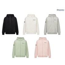 [매장정품] 디스커버리 남여 공용 베이직 후드집업 긴팔티 티셔츠 커플티 집업후드