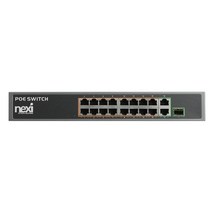 POE+ 스위치허브 16+2+1SFP포트 250W CCTV전원 GBIC모듈 분배기 허브랙용 IP카메라 인젝터연결 인터넷 설치