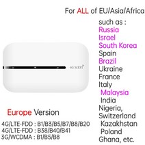 포켓 와이파이 해외여행 필수품 휴대용 usb 미니 4g 핫스팟 무선 라우터 모바일, 유럽 ​​버전