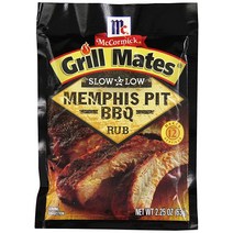 McCormick 그릴 메이트 슬로우 앤 로우 BBQ 럽 멤피스 피트 63.8그램 10팩