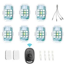 서치라이트/후레쉬 무선 원격 제어 스트로브 라이트 바이크 오토바이 자동차 자전거 스쿠터 경고 램프 플래시 표시기 방수 8 피스, 7pcs 1 Controller