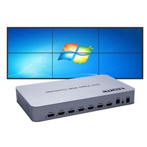 홈캠거치대 4K 비디오 월 컨트롤러 2x3 3x2 HDMI 6 출력 디스플레이 멀티 스크린 스티칭 프로세서 스위처, 02 With UK Plug