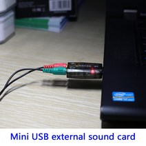 오인페 미니 외장 Usb 3.5mm 마이크 헤드폰 잭 스테레오 헤드셋 3d 사운드 카드 오디오 어댑터 노트북 용 새 스피커 인터페이스, 한개옵션0