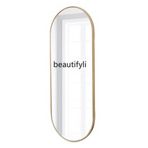 모던 엔틱 프랜치 북유럽 간단한 벽걸이 화장품 거울 욕실 메이크업 드레싱 바닥 거울, 1.Rose gold 40 100cm