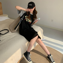 박스형 원피스 여행용 롱롱 여대생 통 집에서입는옷 여름 귀여운 롱 잠옷 큰옷 20 30 대